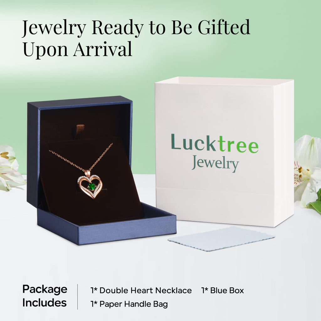 xiupen Jewelry for Women Wife Birthday Gifts for Woman Birthday Present for Womens Wife Anniversary Wedding Gift for Her Christmas Valentines Mothers Day Gift for Her(Emerald-May)
