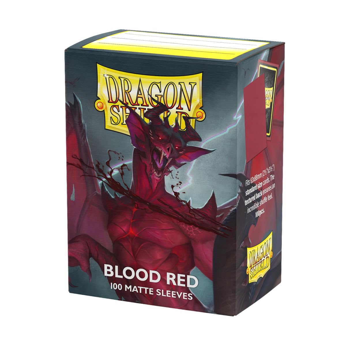 Dragon Shield | Standard Size Card Matte Sleeves | 100 CT - Smooth & Tough Premium TCG Sleeves | Compatible with Pokemon, Flesh & Blood, One Piece & Magic the Gathering | Blood Red - Matte