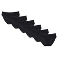 Amazon Essentials Women's Breathable Cotton Bikini Brief Underwear with Full Coverage, Pack of 6, Black, Medium